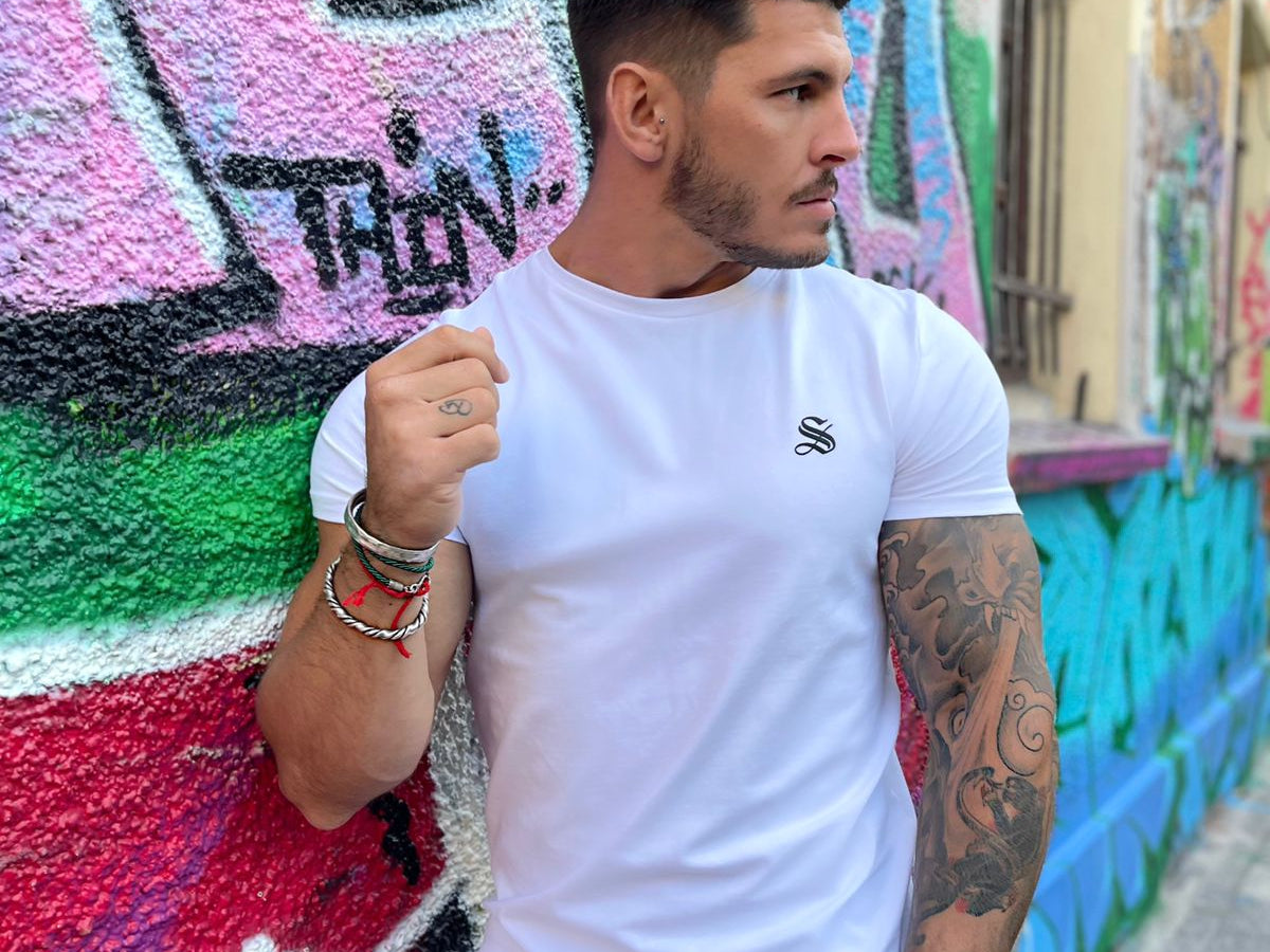 Blanco - White T-Shirt for Men (PRE-ORDER DISPATCH DATE 25 DECEMBER 2021) - Sarman Fashion - Wholesale Clothing Fashion Brand for Men from Canada