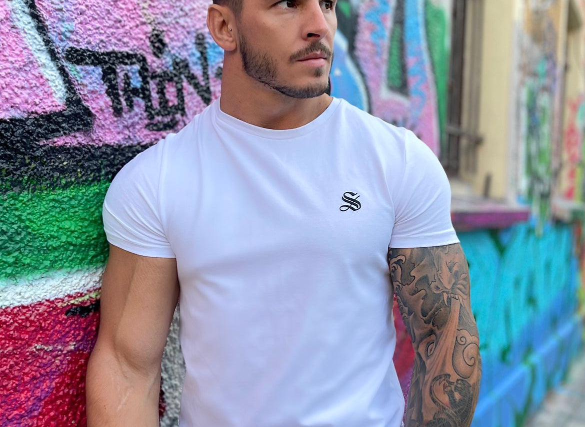 Blanco - White T-Shirt for Men (PRE-ORDER DISPATCH DATE 25 DECEMBER 2021) - Sarman Fashion - Wholesale Clothing Fashion Brand for Men from Canada