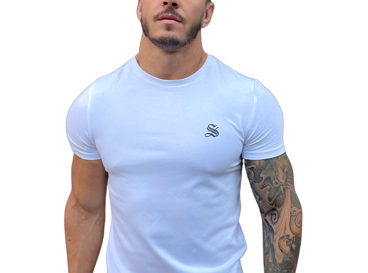 Blanco - White T-Shirt for Men (PRE-ORDER DISPATCH DATE 25 DECEMBER 2021) - Sarman Fashion - Wholesale Clothing Fashion Brand for Men from Canada