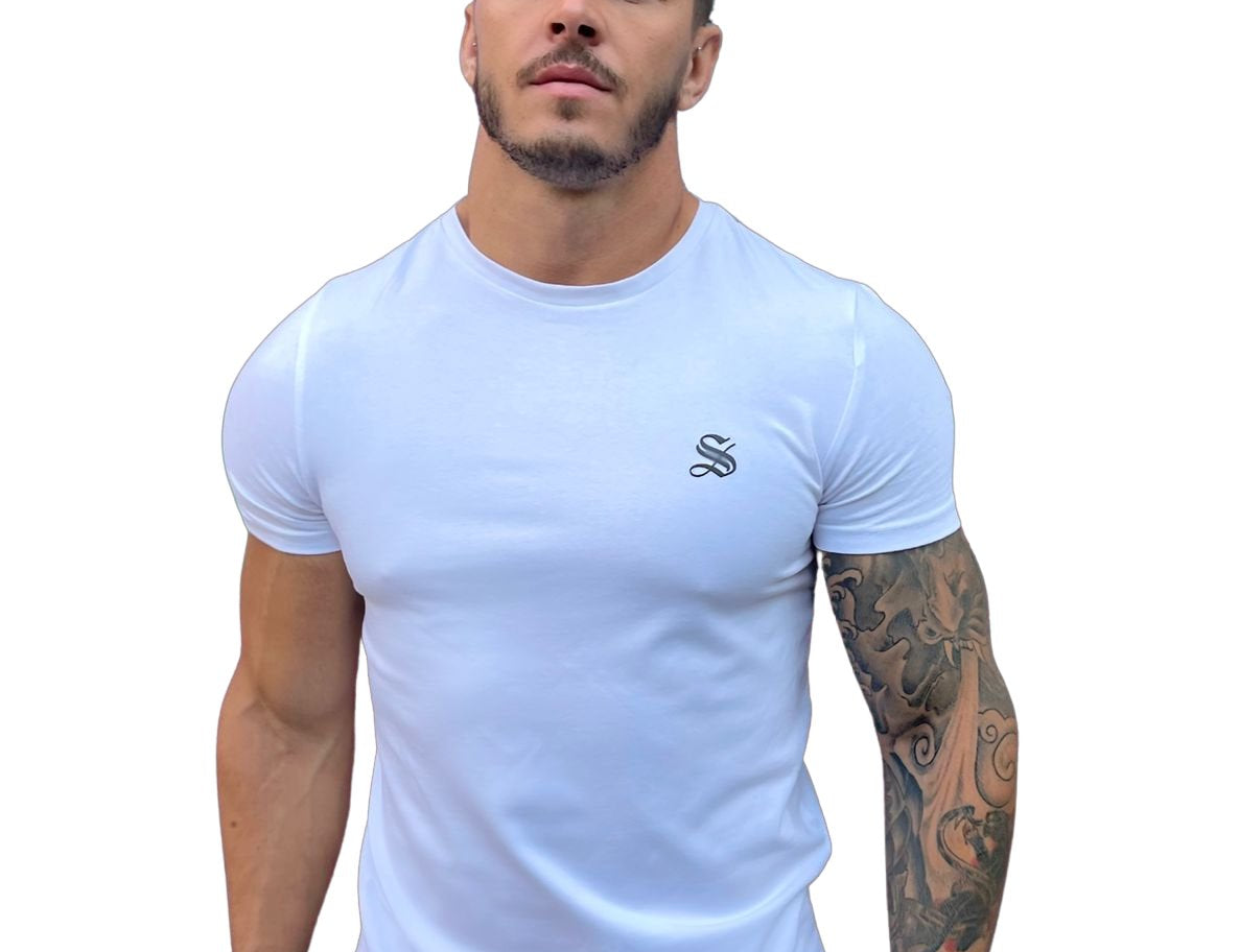 Blanco - White T-Shirt for Men (PRE-ORDER DISPATCH DATE 25 DECEMBER 2021) - Sarman Fashion - Wholesale Clothing Fashion Brand for Men from Canada