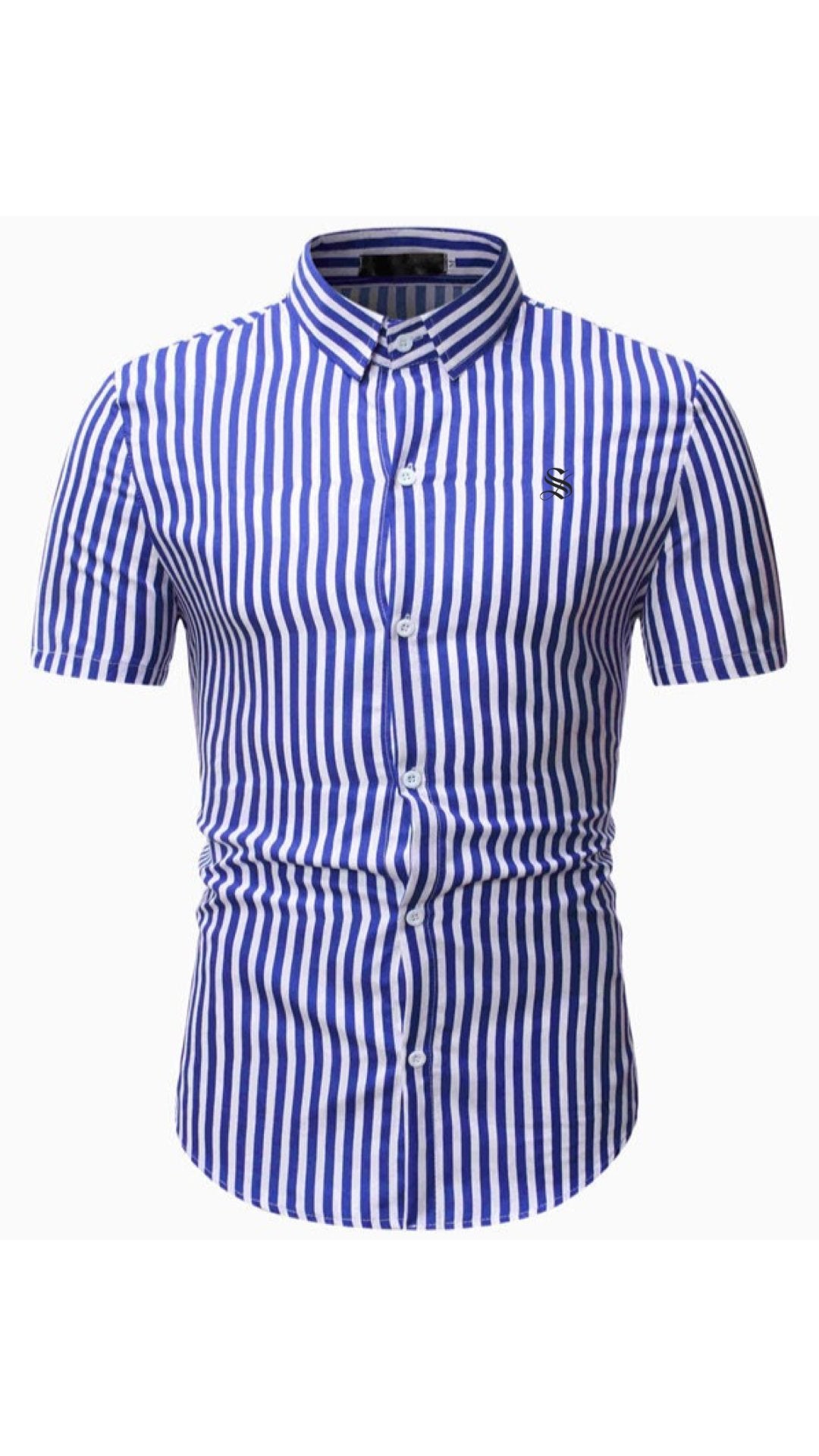 BLDU - Short Sleeves Shirt for Men - Sarman Fashion - Wholesale Clothing Fashion Brand for Men from Canada