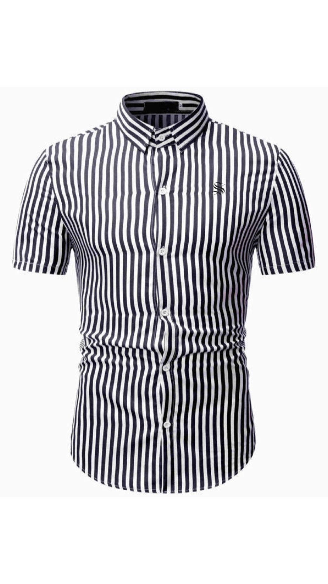 BLDU - Short Sleeves Shirt for Men - Sarman Fashion - Wholesale Clothing Fashion Brand for Men from Canada