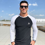 Blooper - Black/White Long Sleeves Shirt for Men - Sarman Fashion - Wholesale Clothing Fashion Brand for Men from Canada