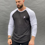 Blooper - Black/White Long Sleeves Shirt for Men - Sarman Fashion - Wholesale Clothing Fashion Brand for Men from Canada