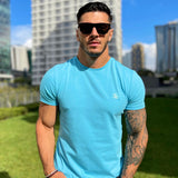 BlueShiny - Sky Blue T- Shirt for Men (PRE-ORDER DISPATCH DATE 25 DECEMBER 2021) - Sarman Fashion - Wholesale Clothing Fashion Brand for Men from Canada