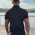 Buff - Black Polo T-shirt for Men (PRE-ORDER DISPATCH DATE 25 SEPTEMBER) - Sarman Fashion - Wholesale Clothing Fashion Brand for Men from Canada