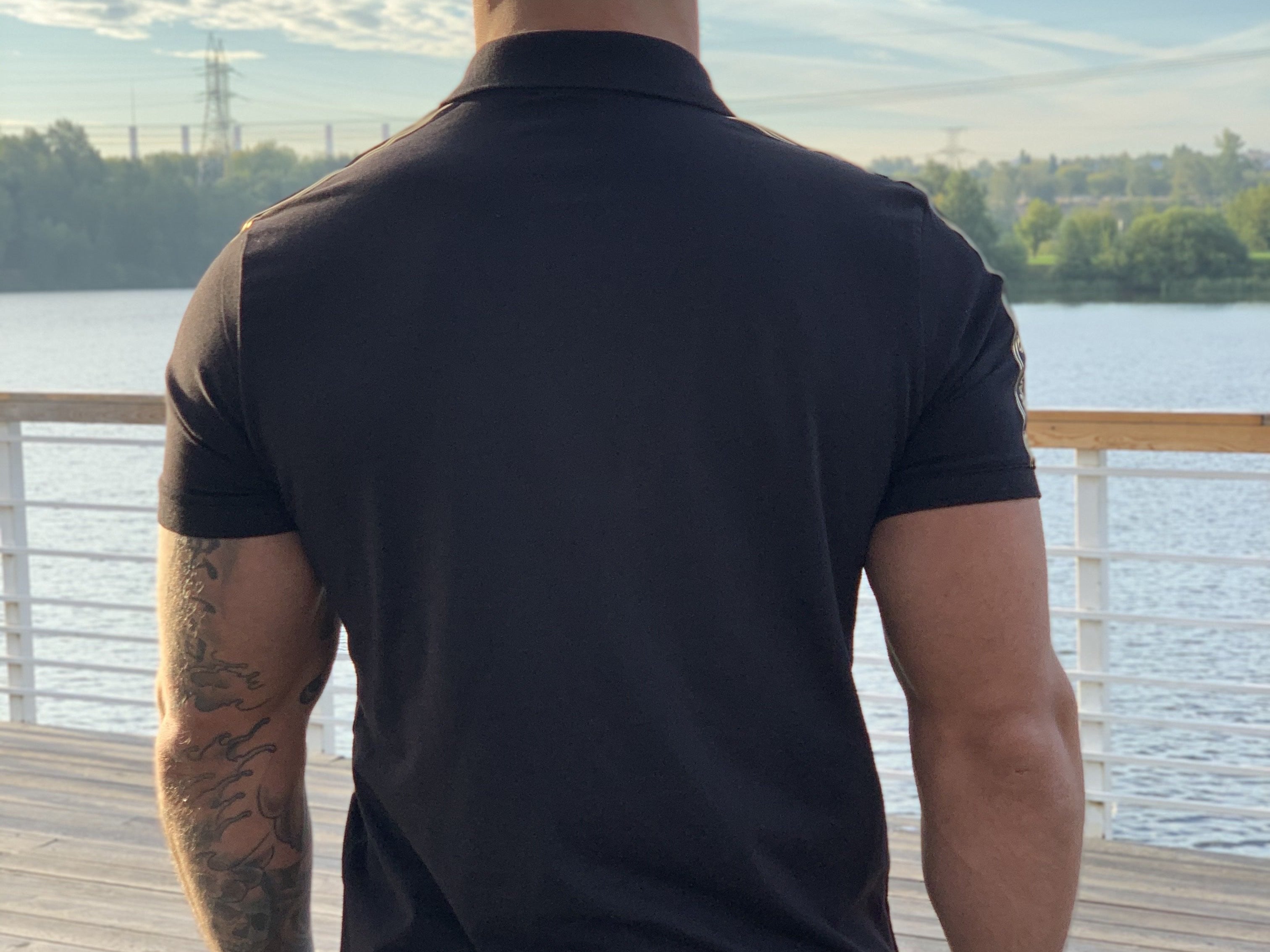 Buff - Black Polo T-shirt for Men (PRE-ORDER DISPATCH DATE 25 SEPTEMBER) - Sarman Fashion - Wholesale Clothing Fashion Brand for Men from Canada