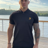 Buff - Black Polo T-shirt for Men (PRE-ORDER DISPATCH DATE 25 SEPTEMBER) - Sarman Fashion - Wholesale Clothing Fashion Brand for Men from Canada
