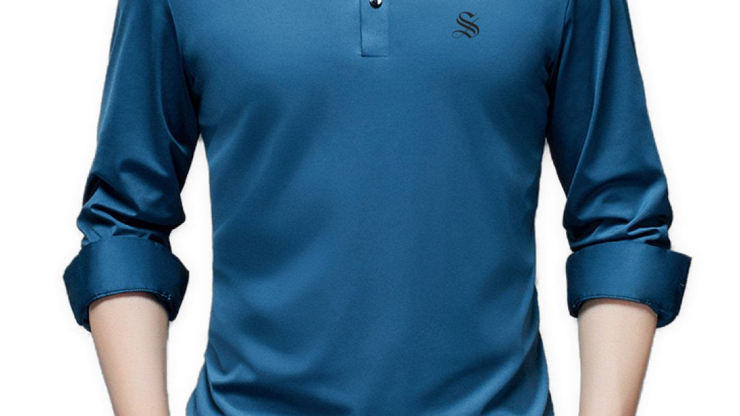 Bulgano - Long Sleeves Polo Shirt for Men - Sarman Fashion - Wholesale Clothing Fashion Brand for Men from Canada