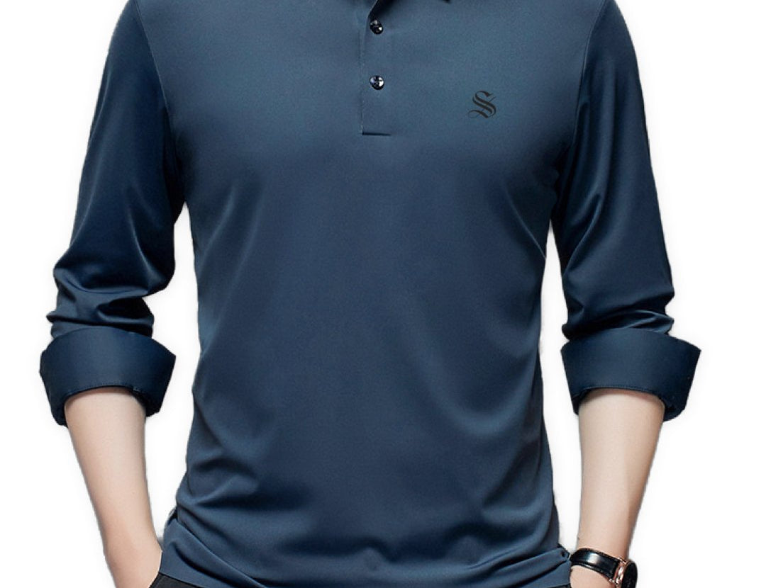 Bulgano - Long Sleeves Polo Shirt for Men - Sarman Fashion - Wholesale Clothing Fashion Brand for Men from Canada