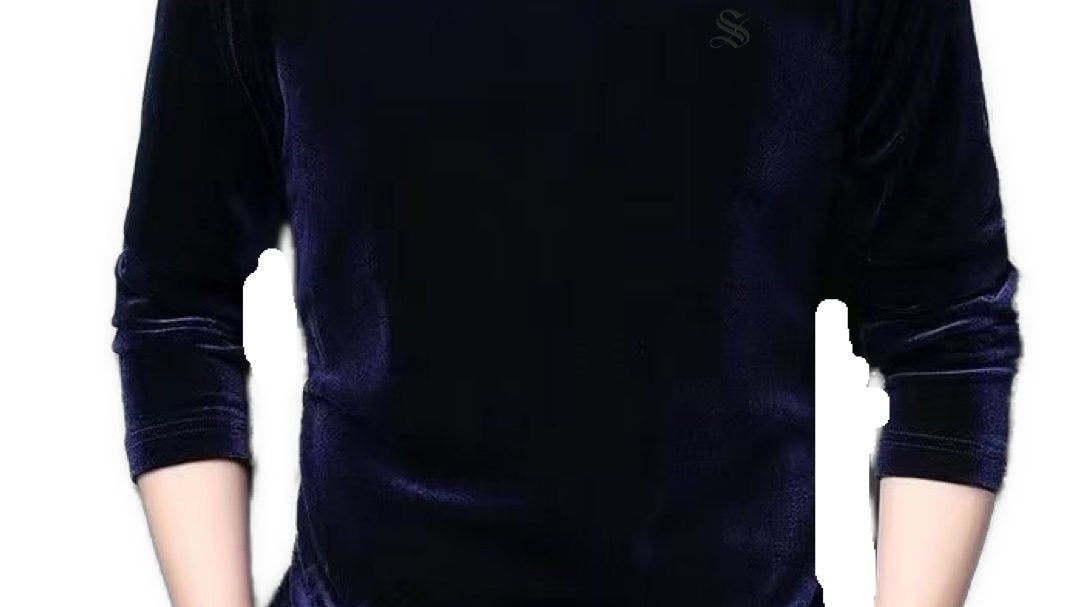 Burat - Velvet V-Neck Long Sleeve Shirt for Men - Sarman Fashion - Wholesale Clothing Fashion Brand for Men from Canada