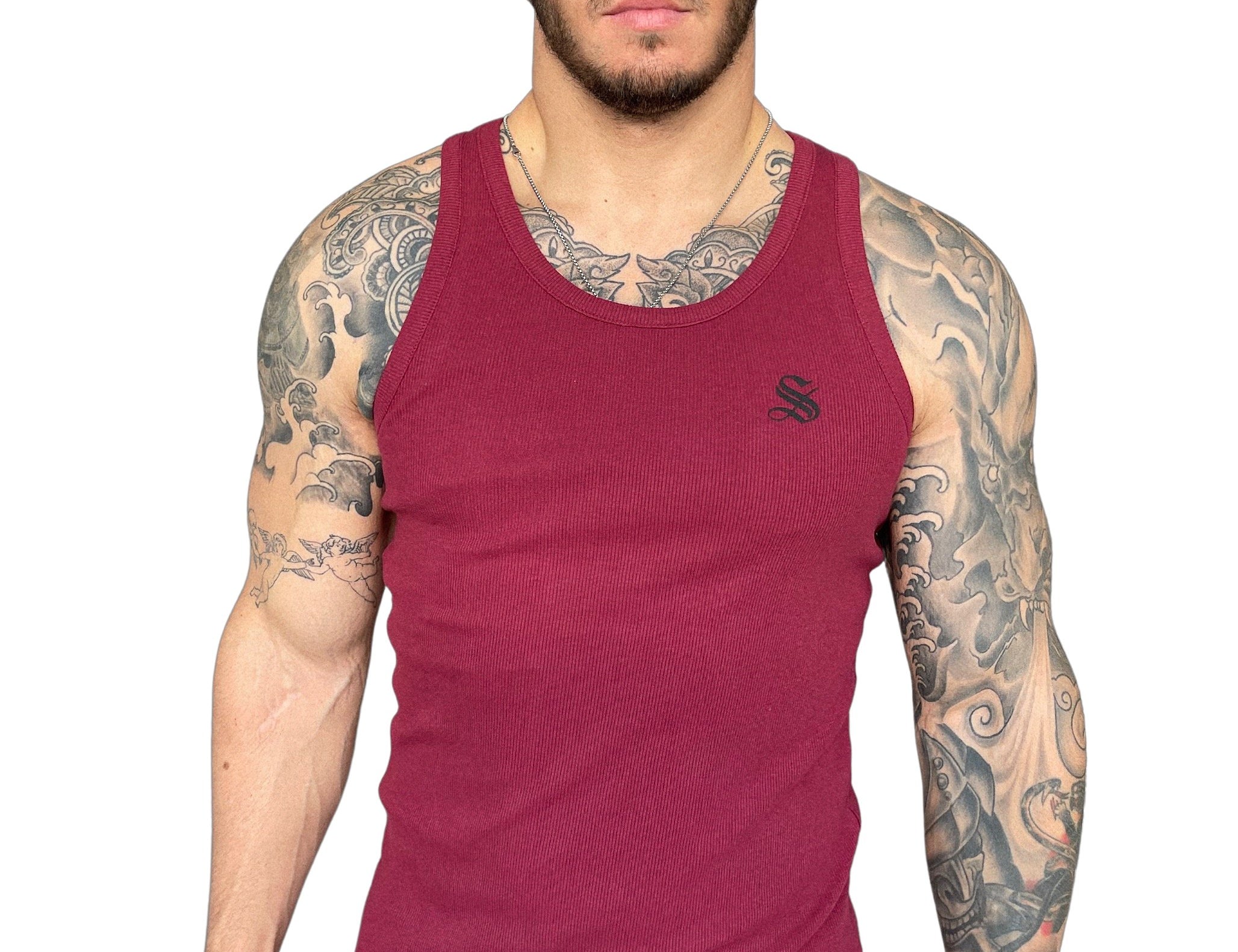 Burdona - Red Tank Top for Men - Sarman Fashion - Wholesale Clothing Fashion Brand for Men from Canada