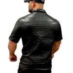 Calpurnius - Black Polo for Men - Sarman Fashion - Wholesale Clothing Fashion Brand for Men from Canada
