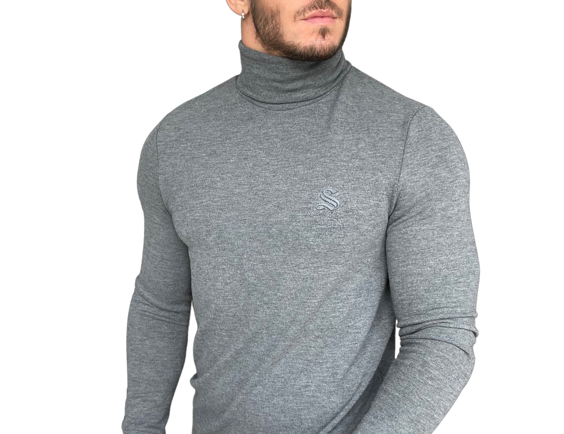 Capitale - Grey Long Sleeve shirt for Men - Sarman Fashion - Wholesale Clothing Fashion Brand for Men from Canada