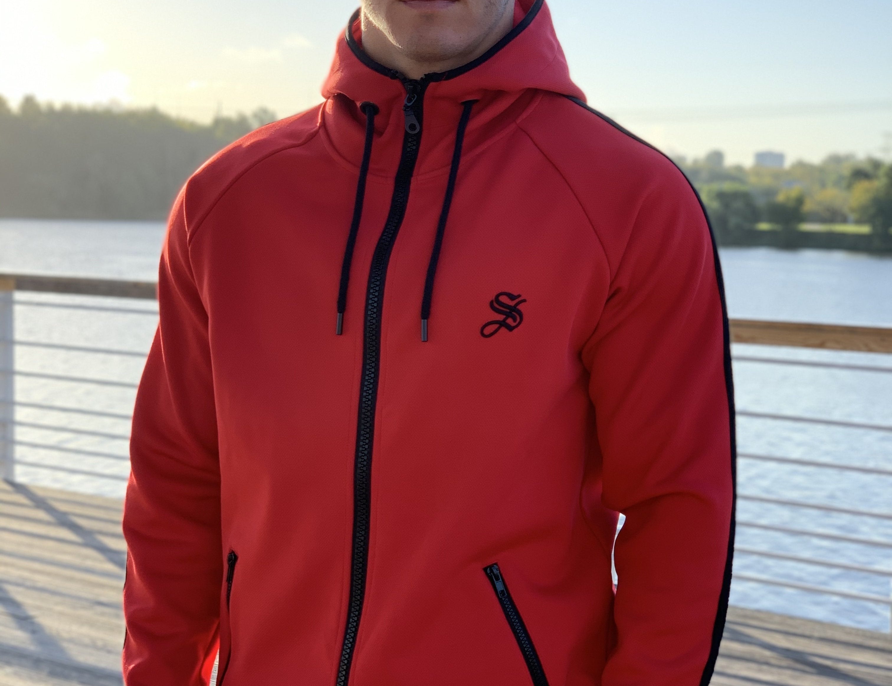 Cardinal - Red Hoodie for Men (PRE-ORDER DISPATCH DATE 25 September 2024) - Sarman Fashion - Wholesale Clothing Fashion Brand for Men from Canada