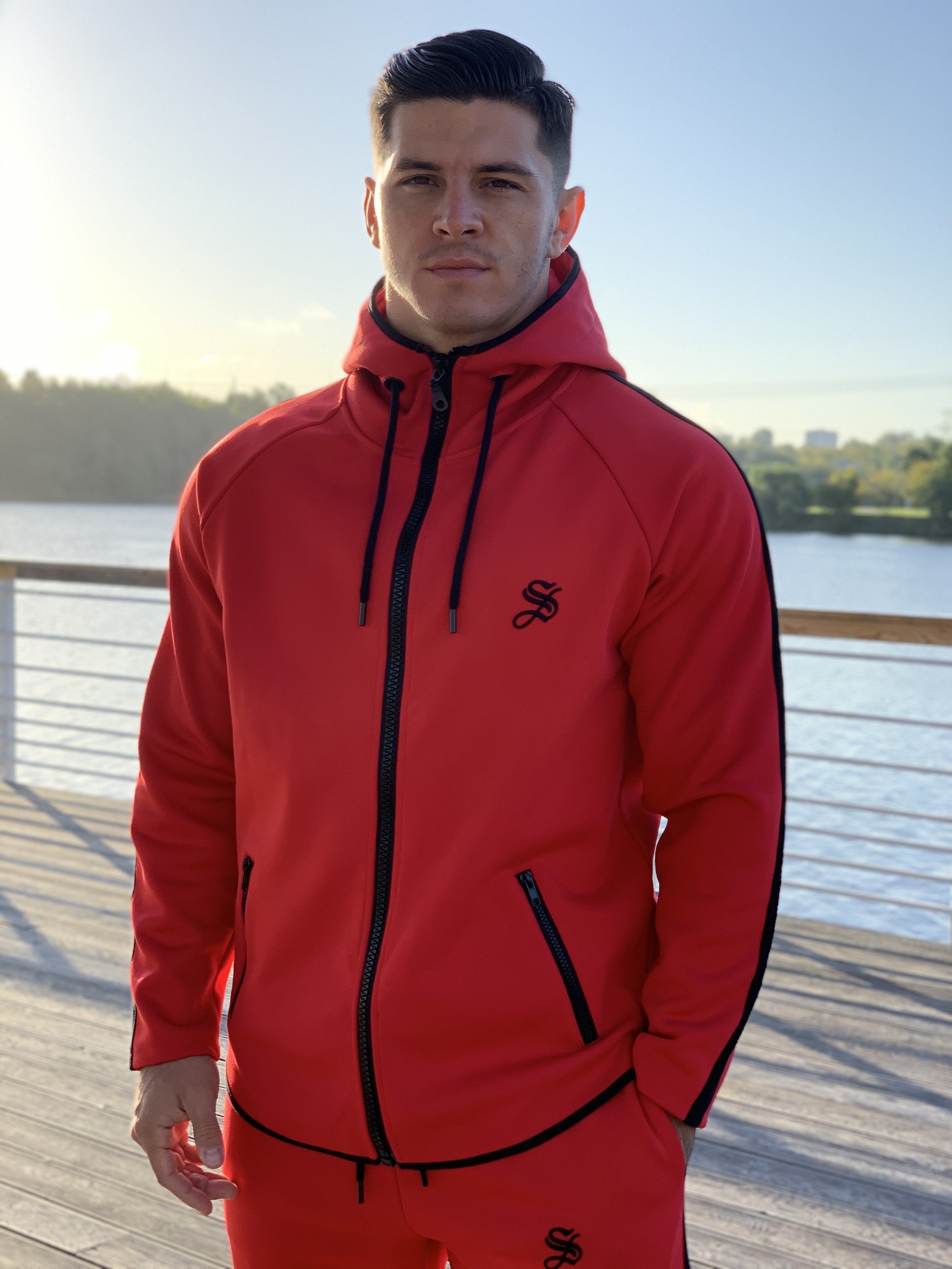 Cardinal - Red Hoodie for Men (PRE-ORDER DISPATCH DATE 25 September 2024) - Sarman Fashion - Wholesale Clothing Fashion Brand for Men from Canada