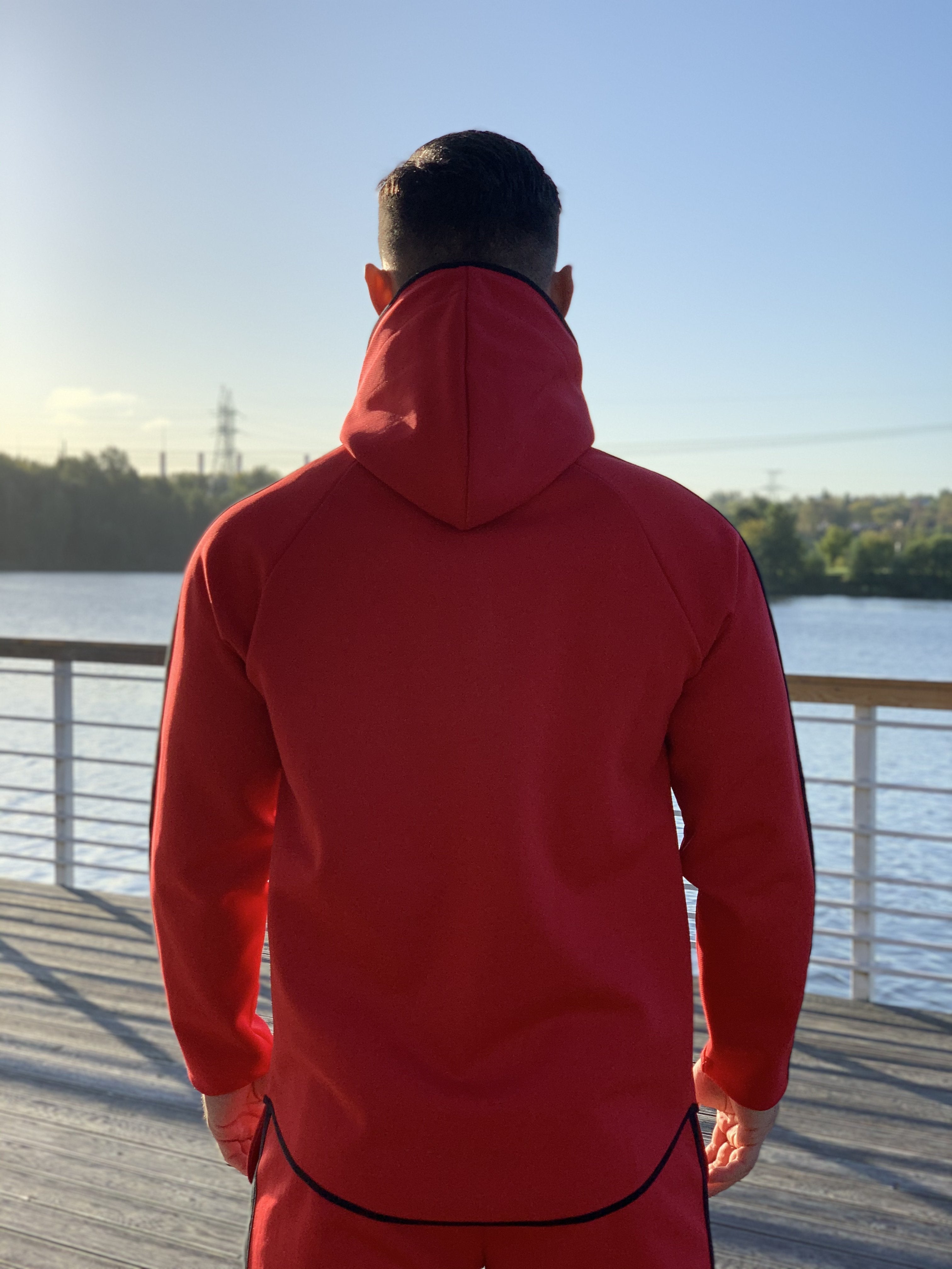 Cardinal - Red Hoodie for Men (PRE-ORDER DISPATCH DATE 25 September 2024) - Sarman Fashion - Wholesale Clothing Fashion Brand for Men from Canada