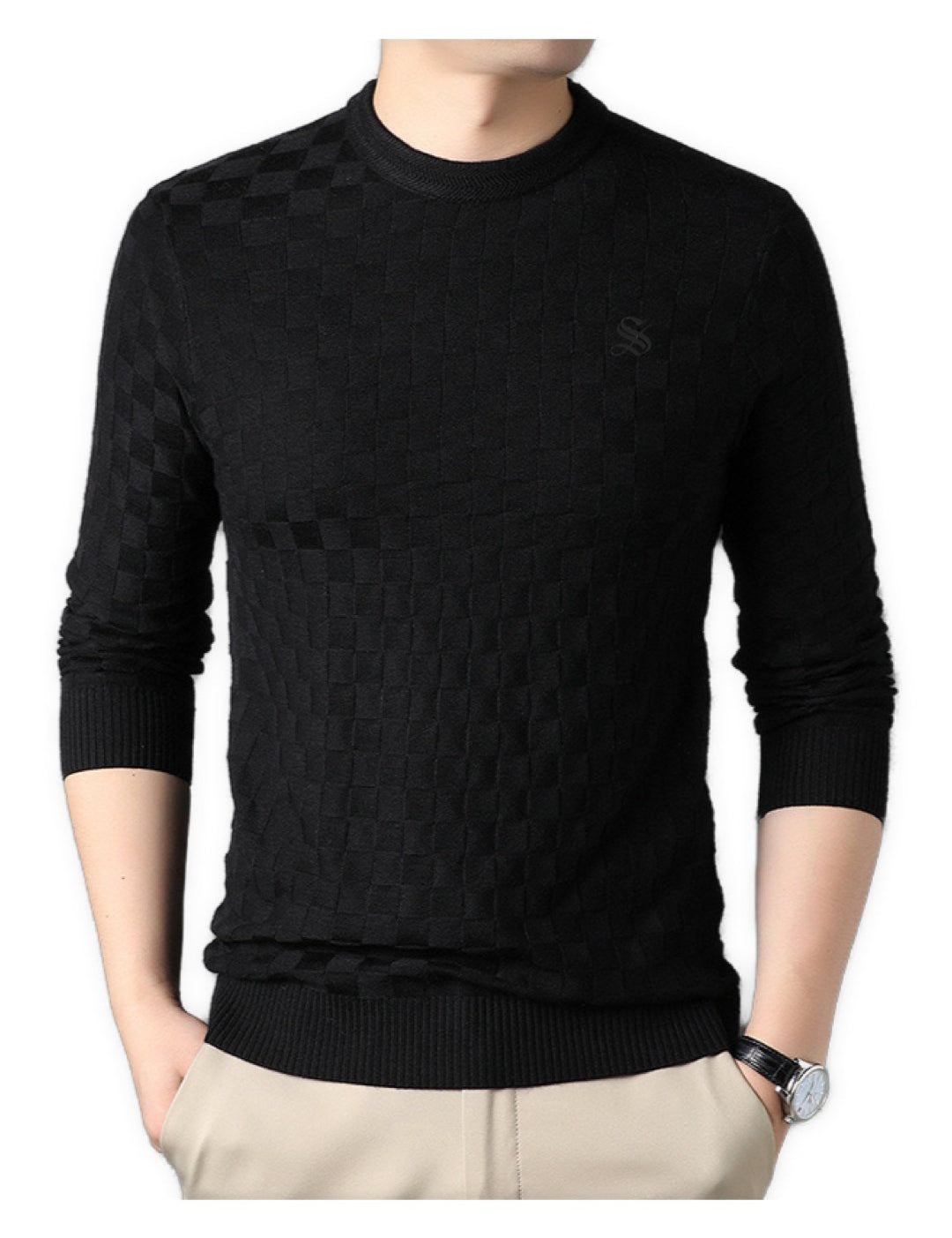 ChessVibe - Long Sleeve Shirt for Men - Sarman Fashion - Wholesale Clothing Fashion Brand for Men from Canada