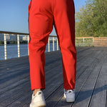Chief - Red Joggers for Men (PRE-ORDER DISPATCH DATE 25 September 2024) - Sarman Fashion - Wholesale Clothing Fashion Brand for Men from Canada
