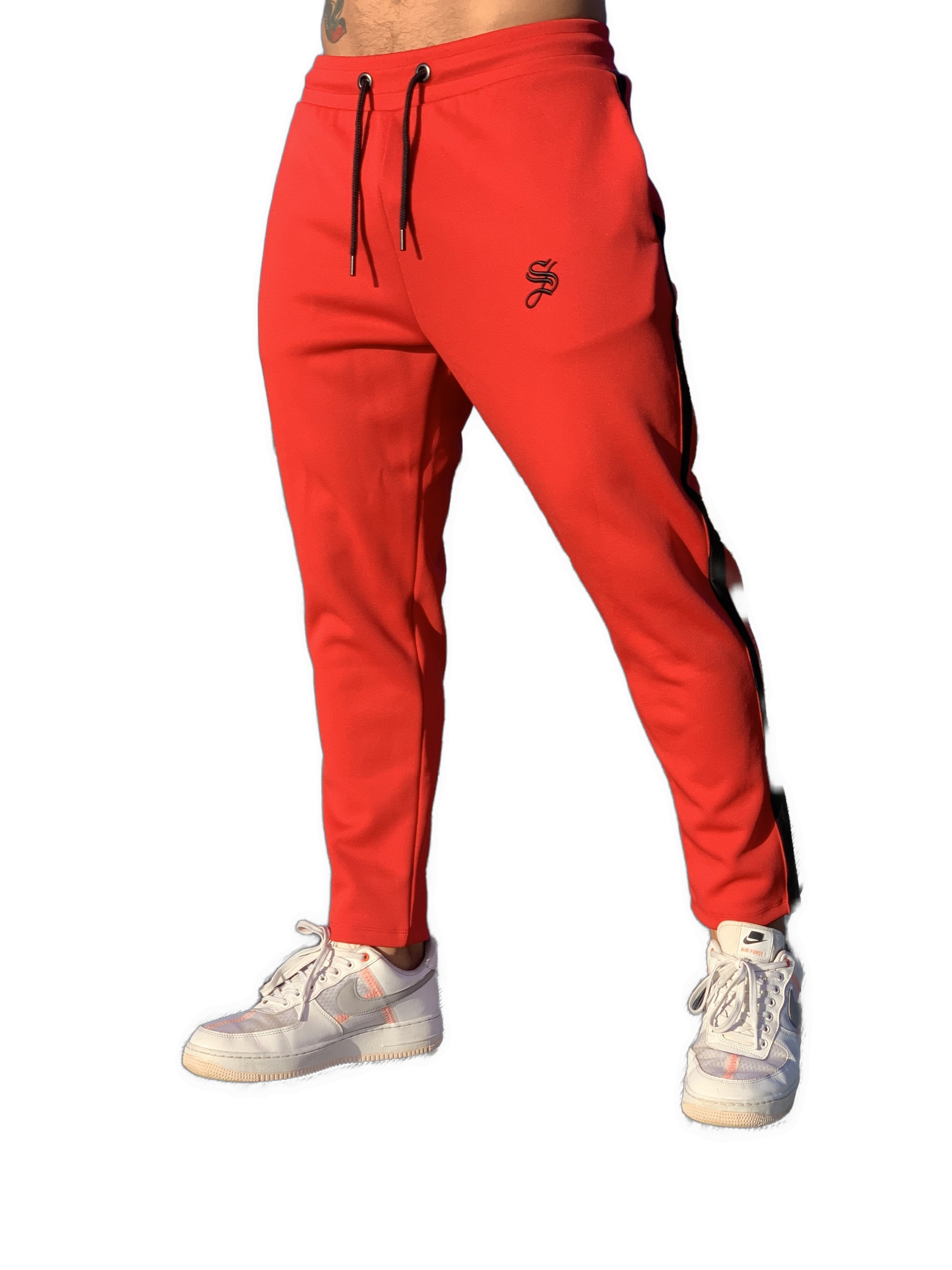 Chief - Red Joggers for Men (PRE-ORDER DISPATCH DATE 25 September 2024) - Sarman Fashion - Wholesale Clothing Fashion Brand for Men from Canada