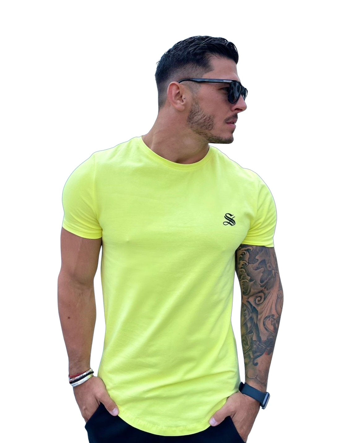Chiplenak - Yellow T-Shirt for Men (PRE-ORDER DISPATCH DATE 25 DECEMBER 2021) - Sarman Fashion - Wholesale Clothing Fashion Brand for Men from Canada
