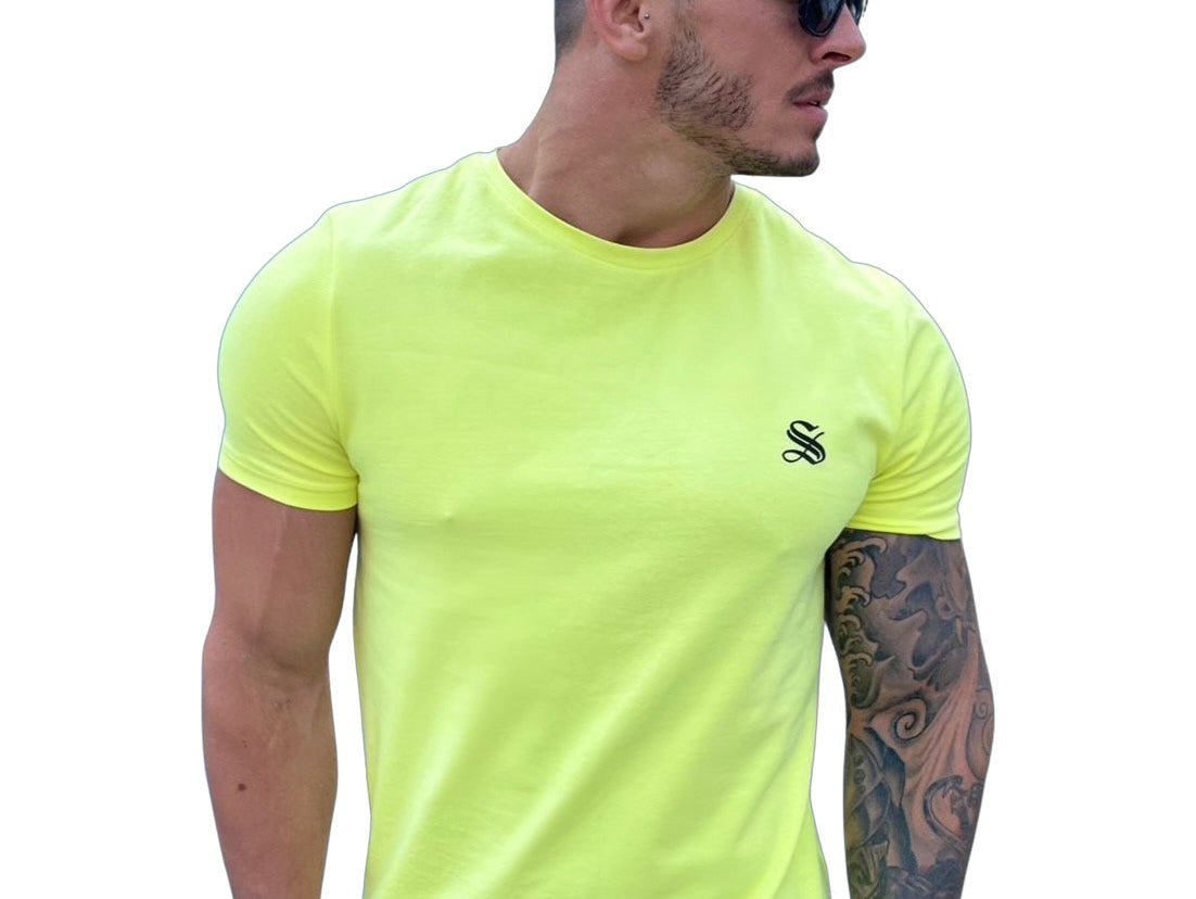 Chiplenak - Yellow T-Shirt for Men (PRE-ORDER DISPATCH DATE 25 DECEMBER 2021) - Sarman Fashion - Wholesale Clothing Fashion Brand for Men from Canada