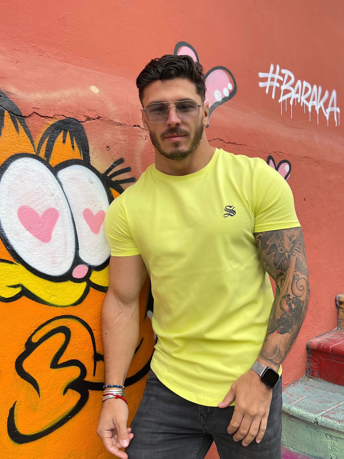 Chiplenak - Yellow T-Shirt for Men (PRE-ORDER DISPATCH DATE 25 DECEMBER 2021) - Sarman Fashion - Wholesale Clothing Fashion Brand for Men from Canada