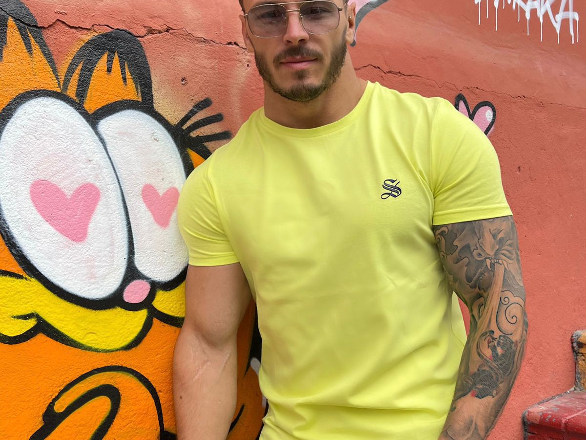 Chiplenak - Yellow T-Shirt for Men (PRE-ORDER DISPATCH DATE 25 DECEMBER 2021) - Sarman Fashion - Wholesale Clothing Fashion Brand for Men from Canada