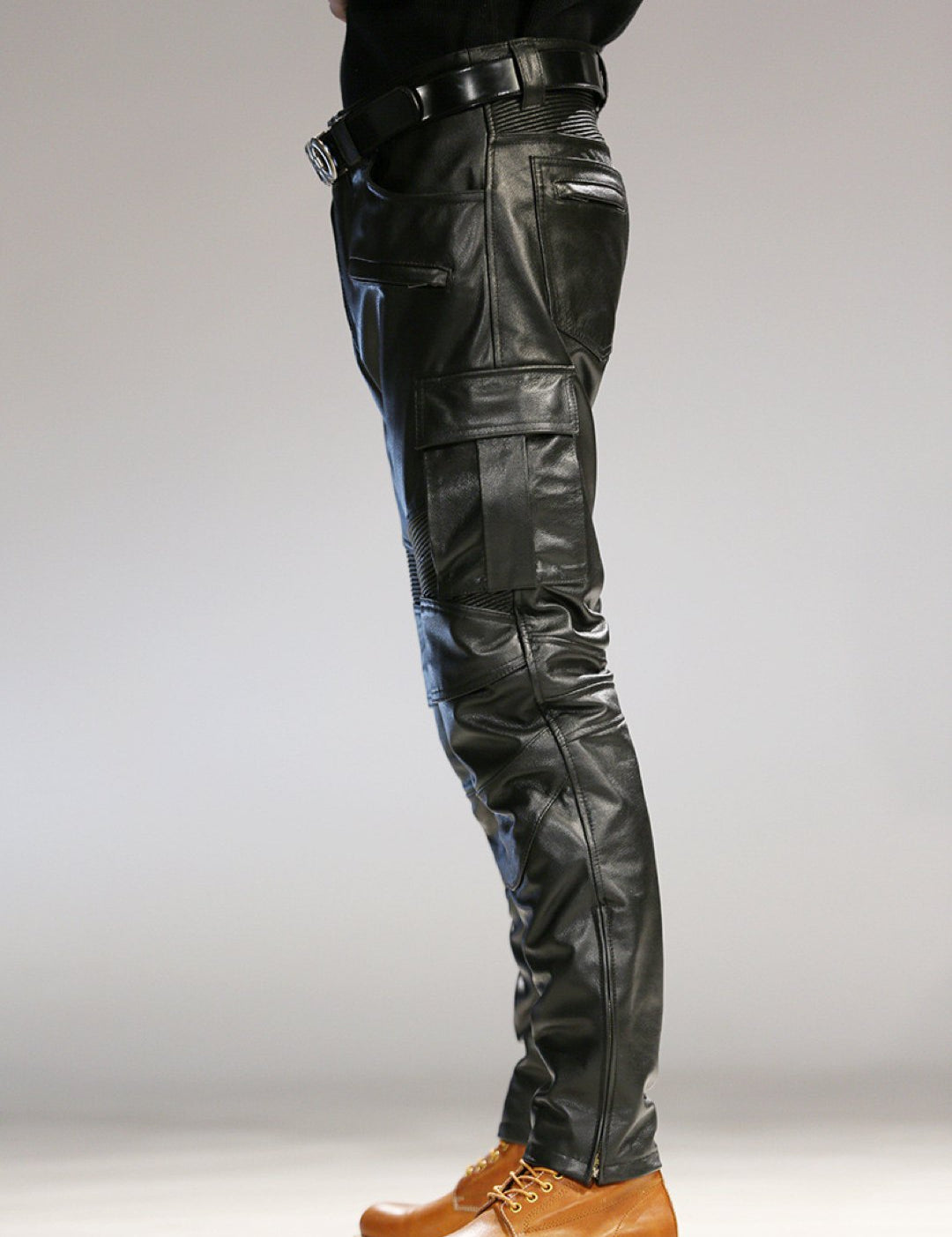Chtravonov - Pu Leather Pants for Men - Sarman Fashion - Wholesale Clothing Fashion Brand for Men from Canada