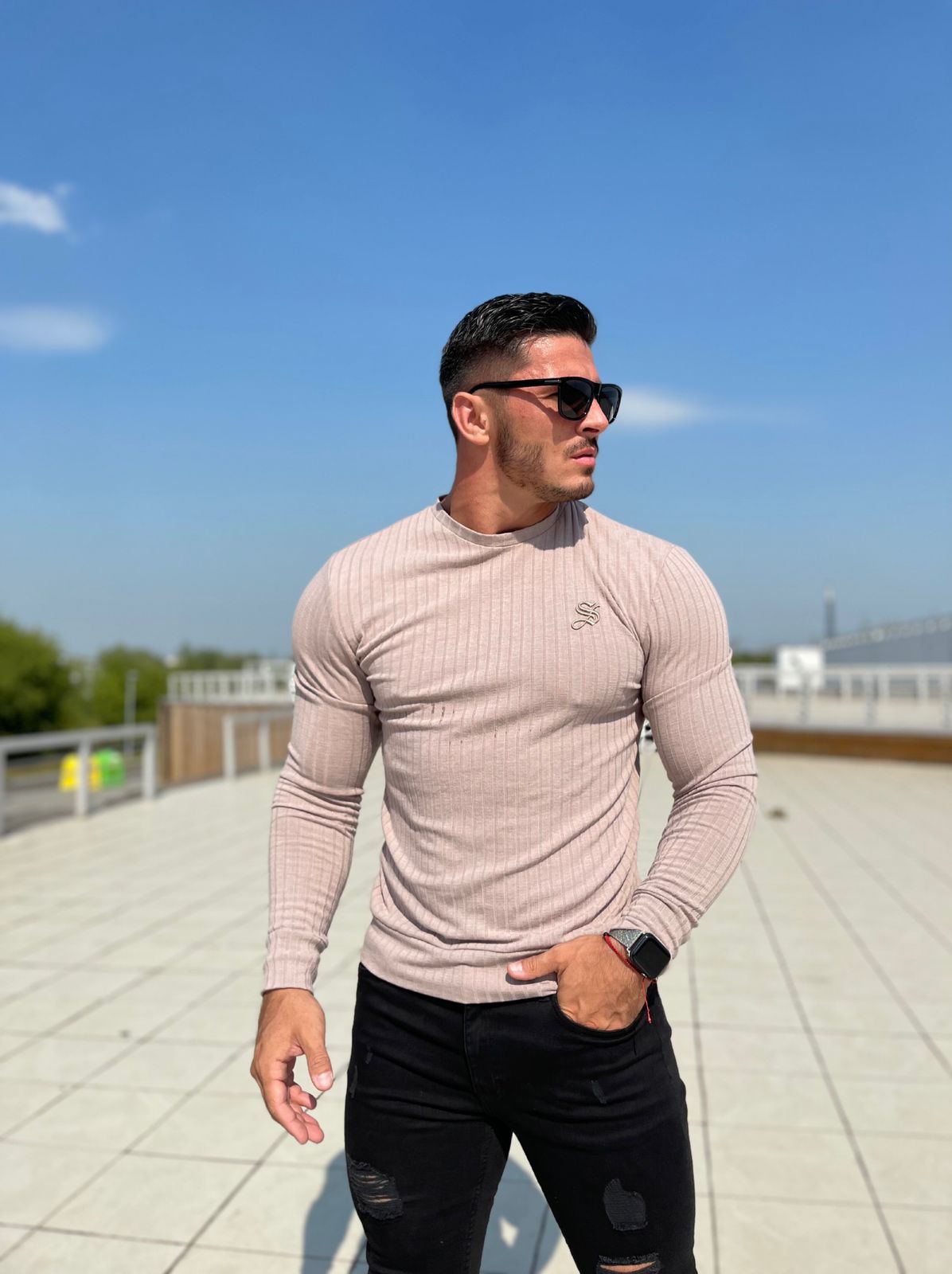Cinclodes - Cream Long Sleeves Shirt for Men (PRE-ORDER DISPATCH DATE 25 DECEMBER 2021) - Sarman Fashion - Wholesale Clothing Fashion Brand for Men from Canada
