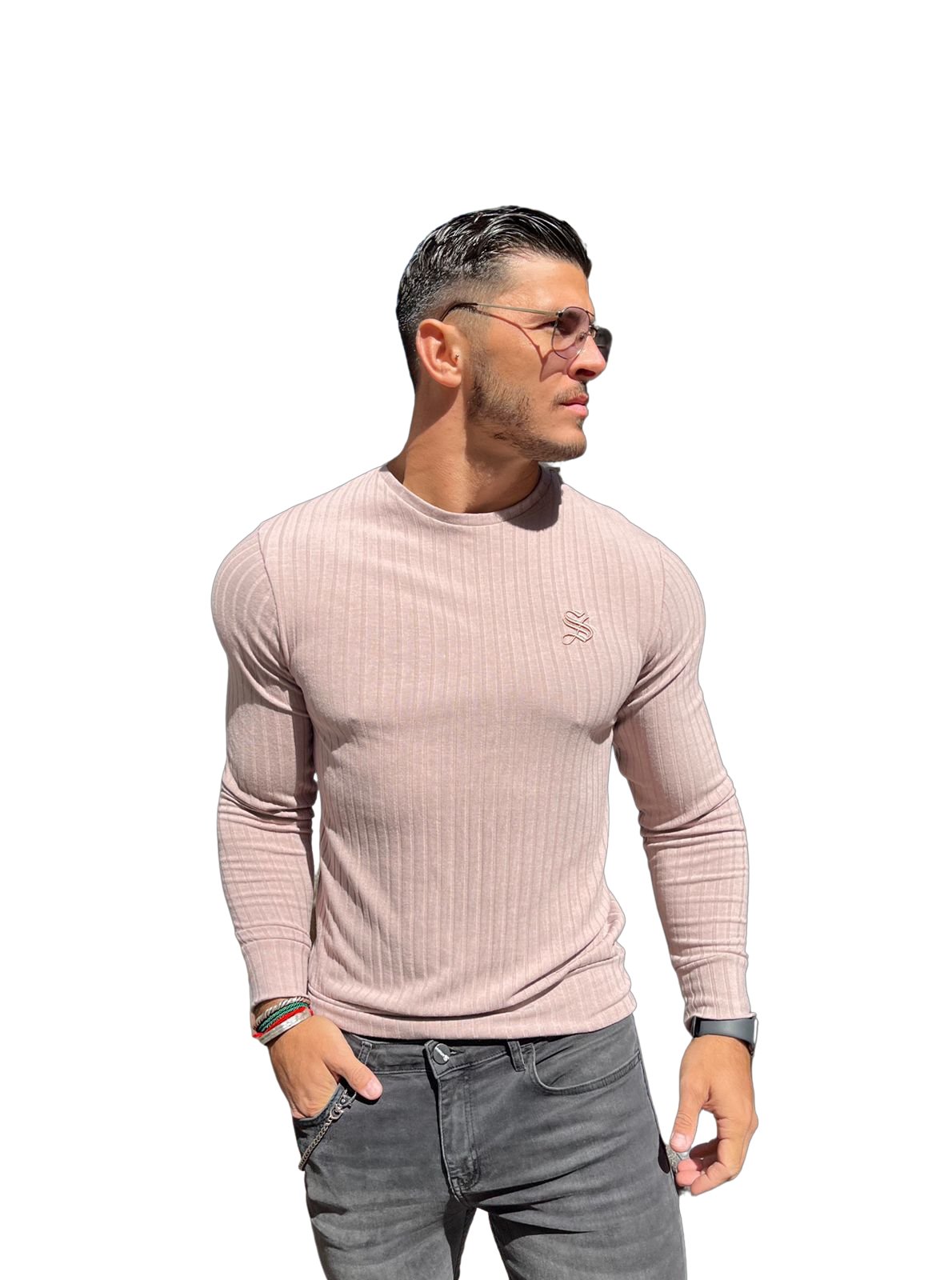 Cinclodes - Cream Long Sleeves Shirt for Men (PRE-ORDER DISPATCH DATE 25 DECEMBER 2021) - Sarman Fashion - Wholesale Clothing Fashion Brand for Men from Canada