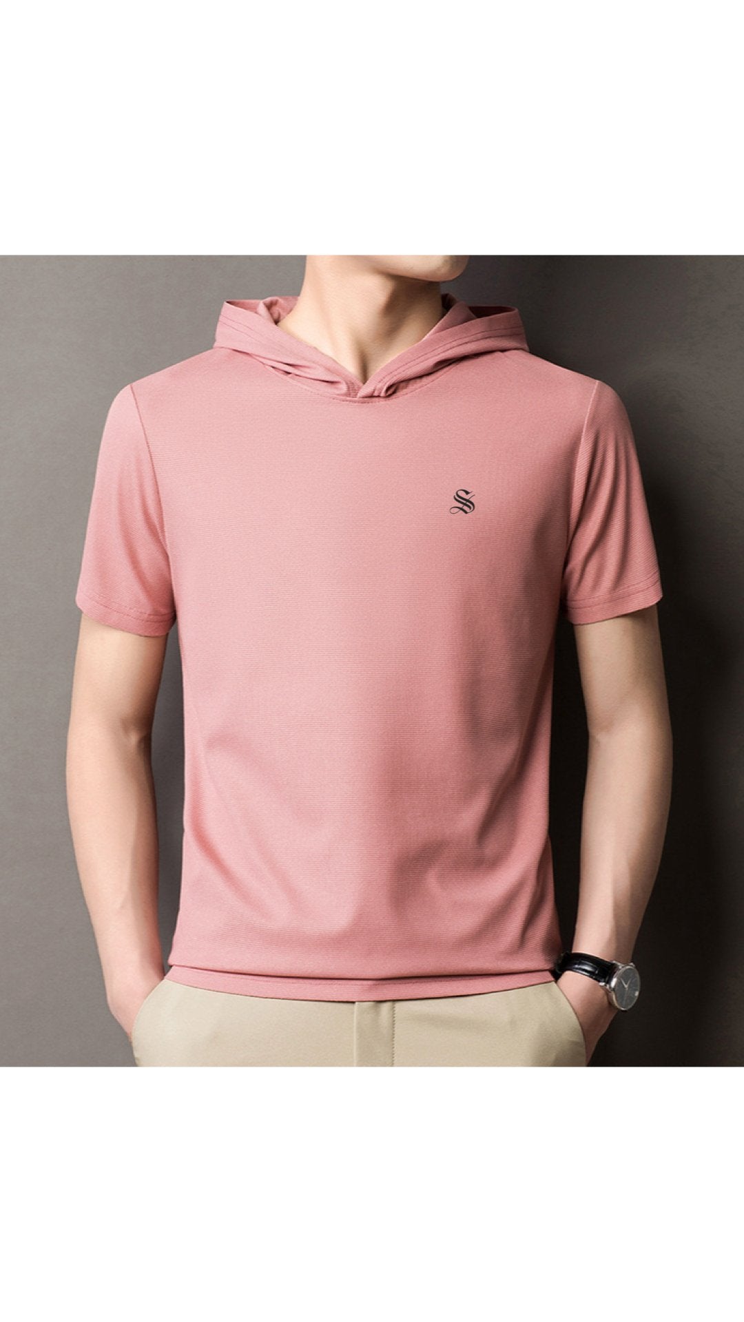 Clasolo 3 - Hood T-shirt for Men - Sarman Fashion - Wholesale Clothing Fashion Brand for Men from Canada