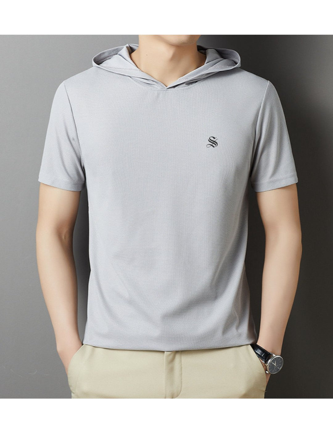 Clasolo 3 - Hood T-shirt for Men - Sarman Fashion - Wholesale Clothing Fashion Brand for Men from Canada