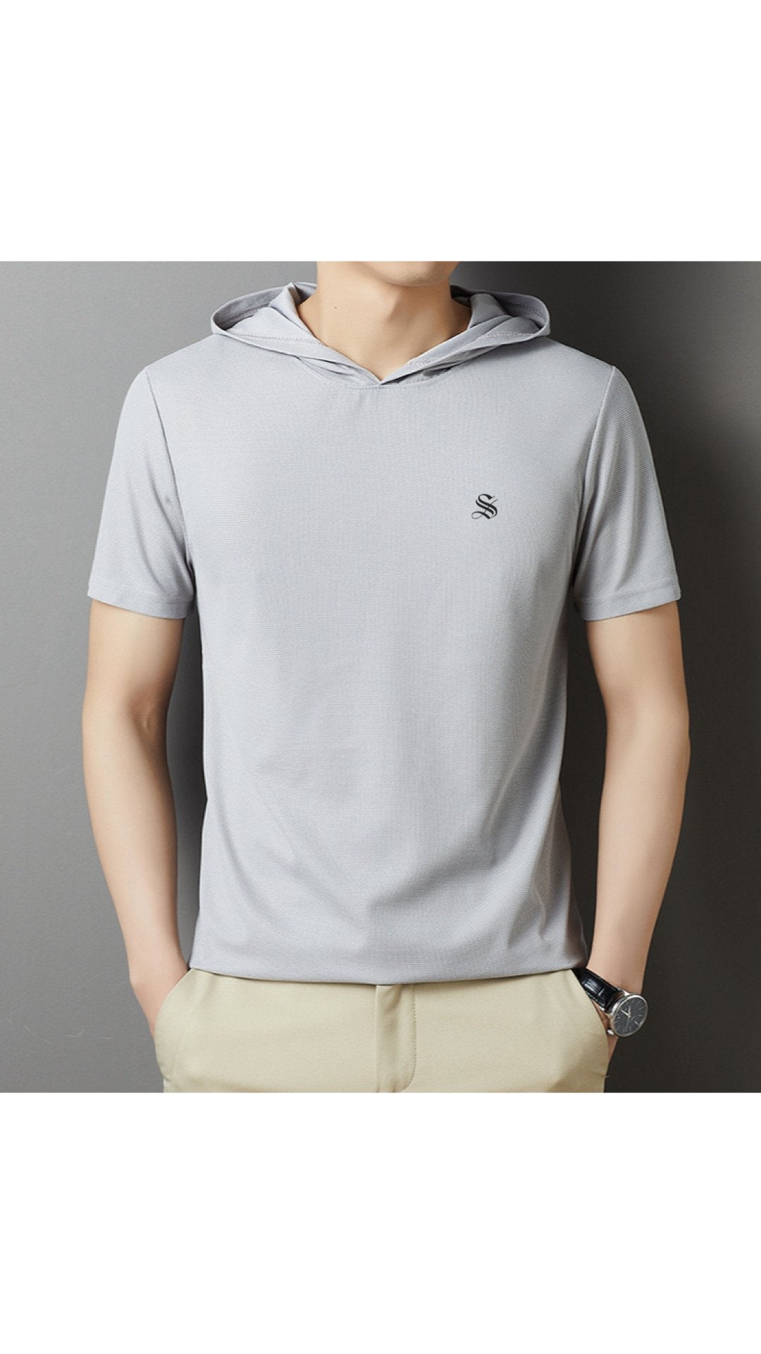 Clasolo 3 - Hood T-shirt for Men - Sarman Fashion - Wholesale Clothing Fashion Brand for Men from Canada