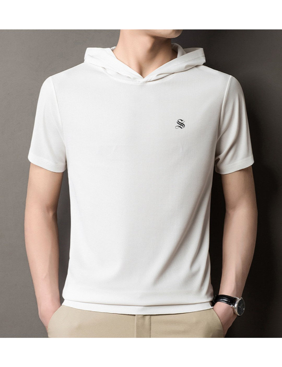 Clasolo 3 - Hood T-shirt for Men - Sarman Fashion - Wholesale Clothing Fashion Brand for Men from Canada