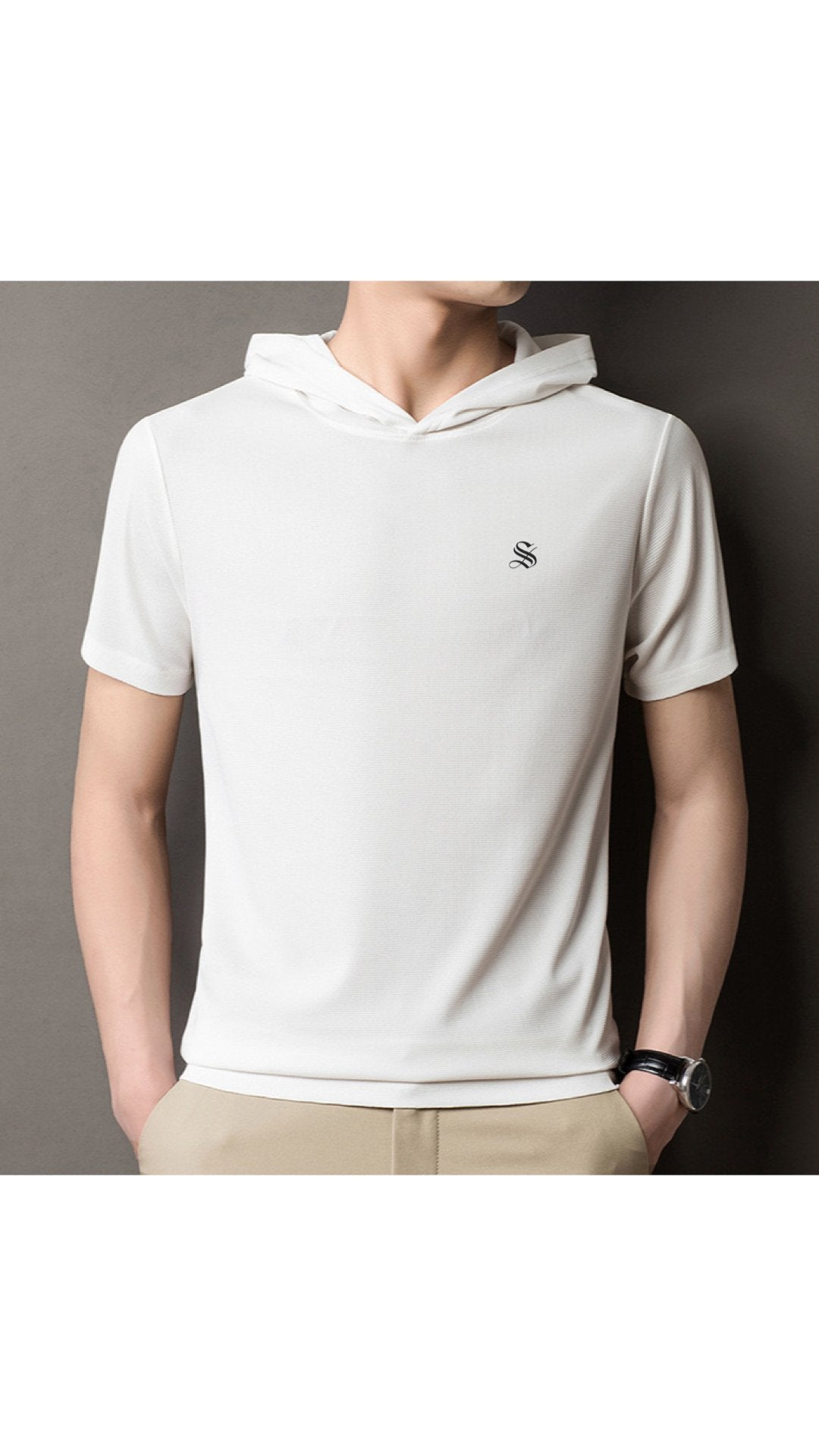 Clasolo 3 - Hood T-shirt for Men - Sarman Fashion - Wholesale Clothing Fashion Brand for Men from Canada
