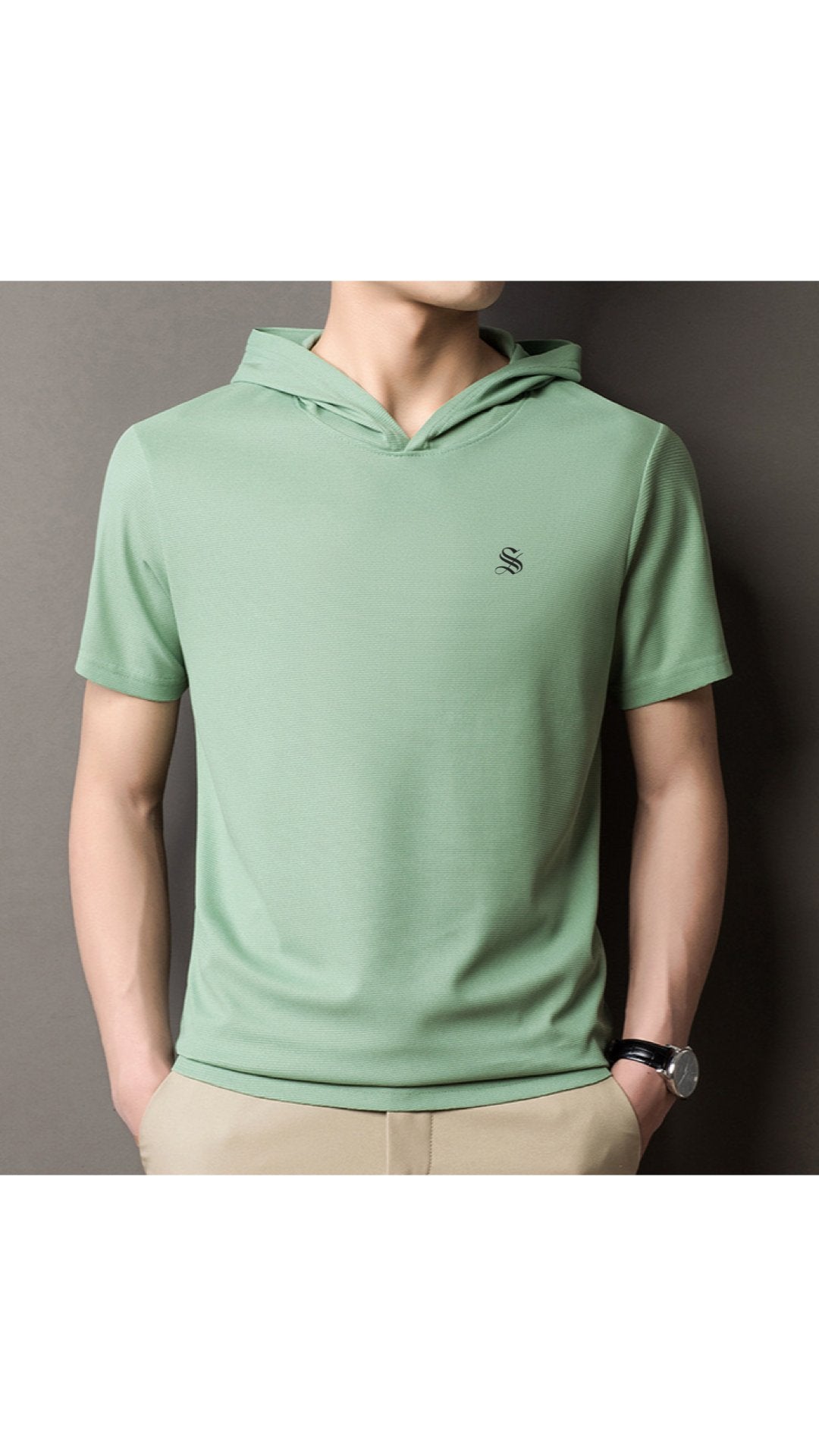 Clasolo 3 - Hood T-shirt for Men - Sarman Fashion - Wholesale Clothing Fashion Brand for Men from Canada