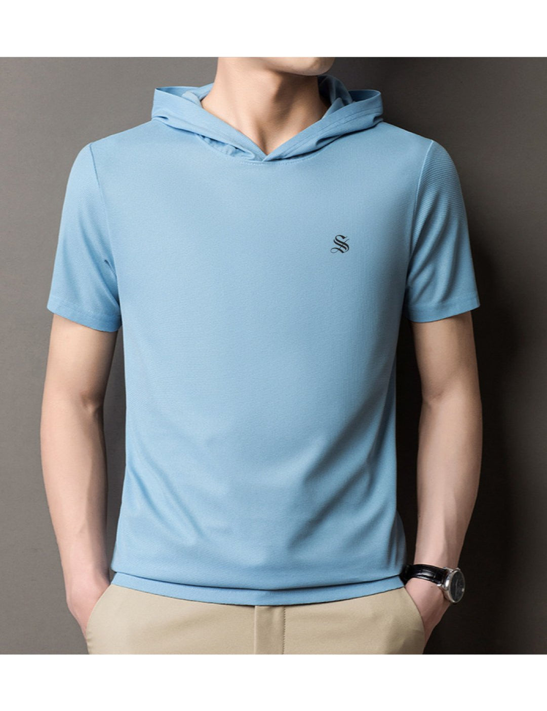 Clasolo 3 - Hood T-shirt for Men - Sarman Fashion - Wholesale Clothing Fashion Brand for Men from Canada