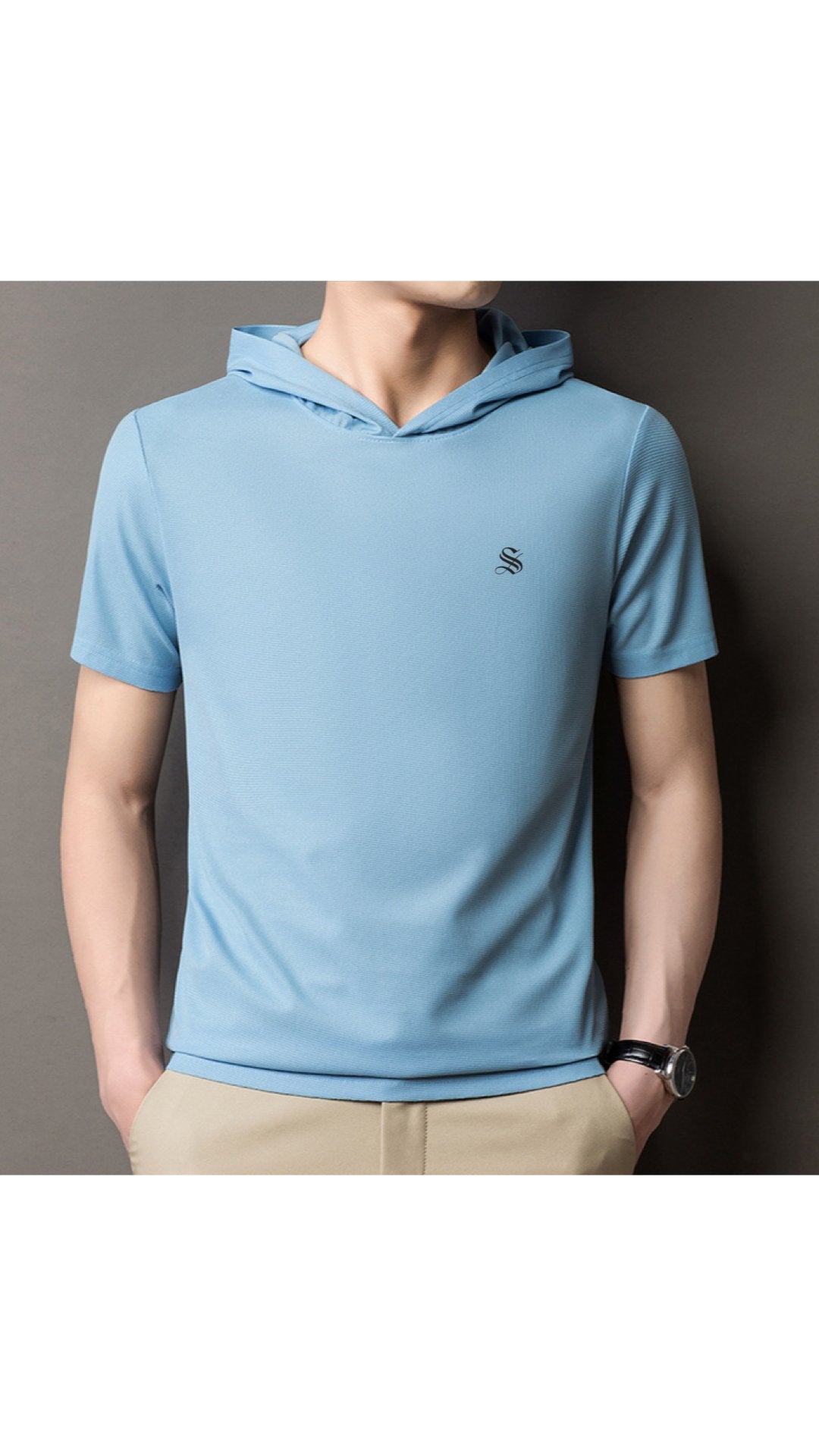 Clasolo 3 - Hood T-shirt for Men - Sarman Fashion - Wholesale Clothing Fashion Brand for Men from Canada