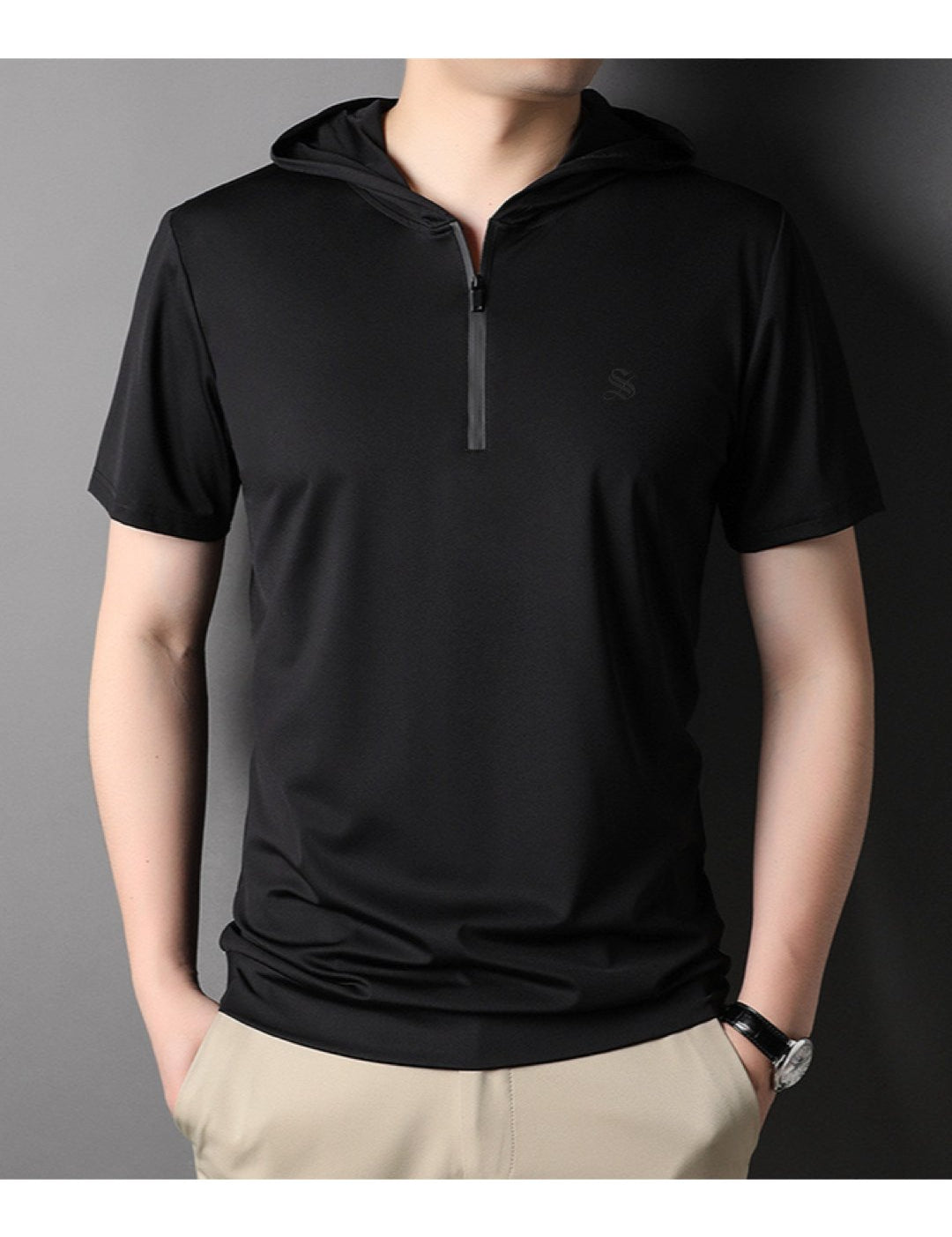 Clasolo - Hood T-shirt for Men - Sarman Fashion - Wholesale Clothing Fashion Brand for Men from Canada