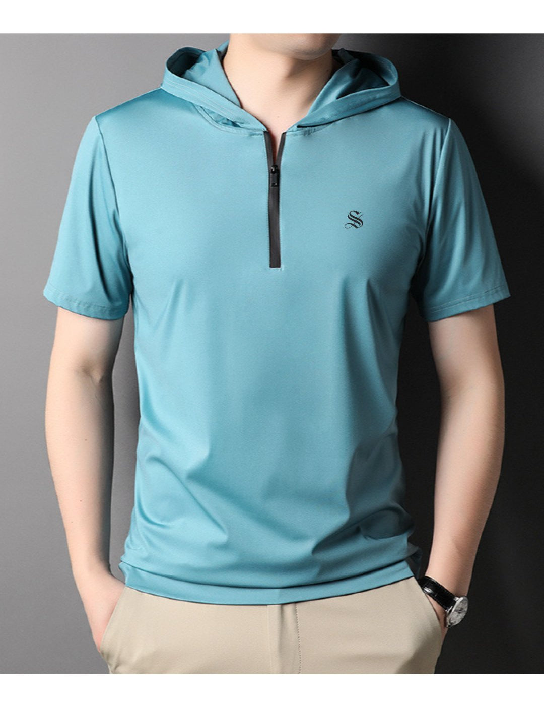 Clasolo - Hood T-shirt for Men - Sarman Fashion - Wholesale Clothing Fashion Brand for Men from Canada