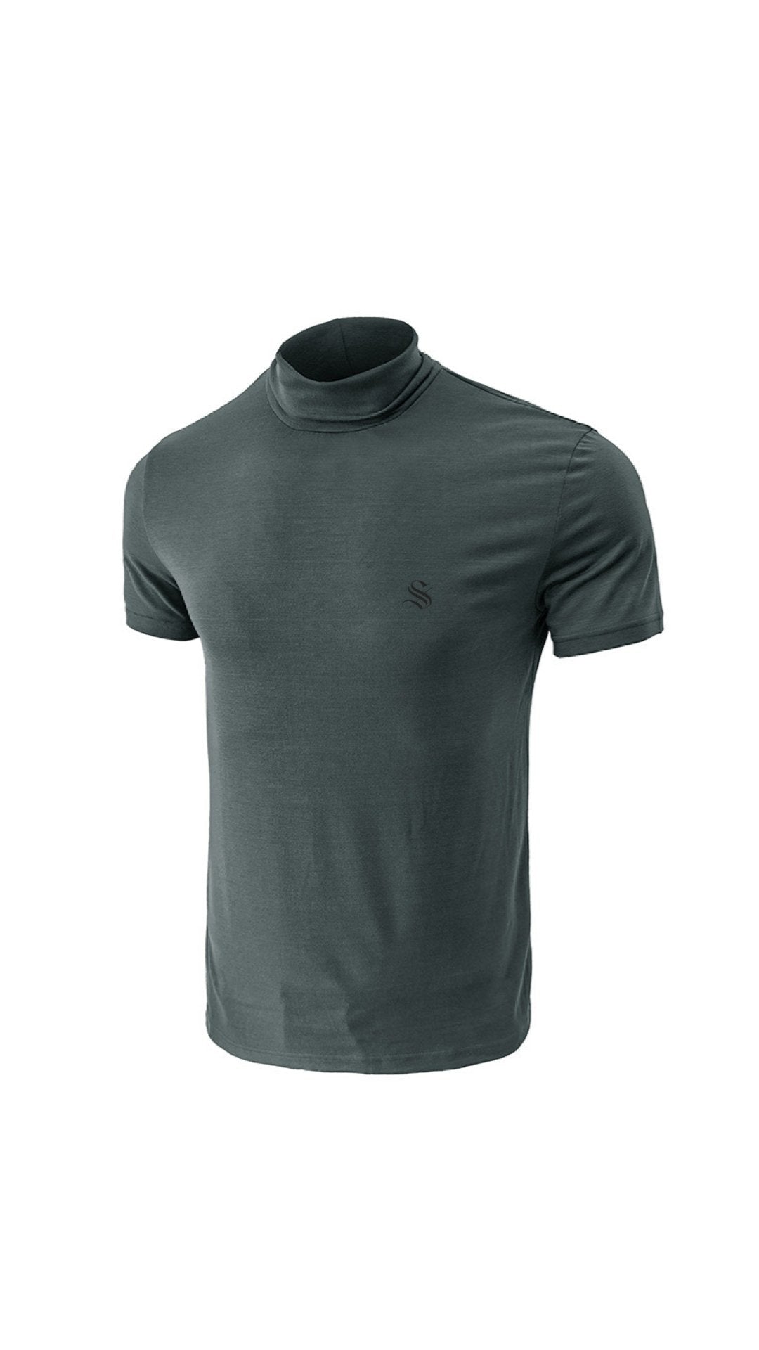 Classolo - High Neck T-shirt for Men - Sarman Fashion - Wholesale Clothing Fashion Brand for Men from Canada