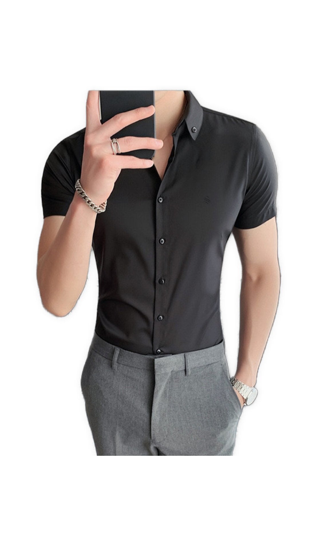 Clean Cut 3 - Short Sleeves Shirt for Men - Sarman Fashion - Wholesale Clothing Fashion Brand for Men from Canada