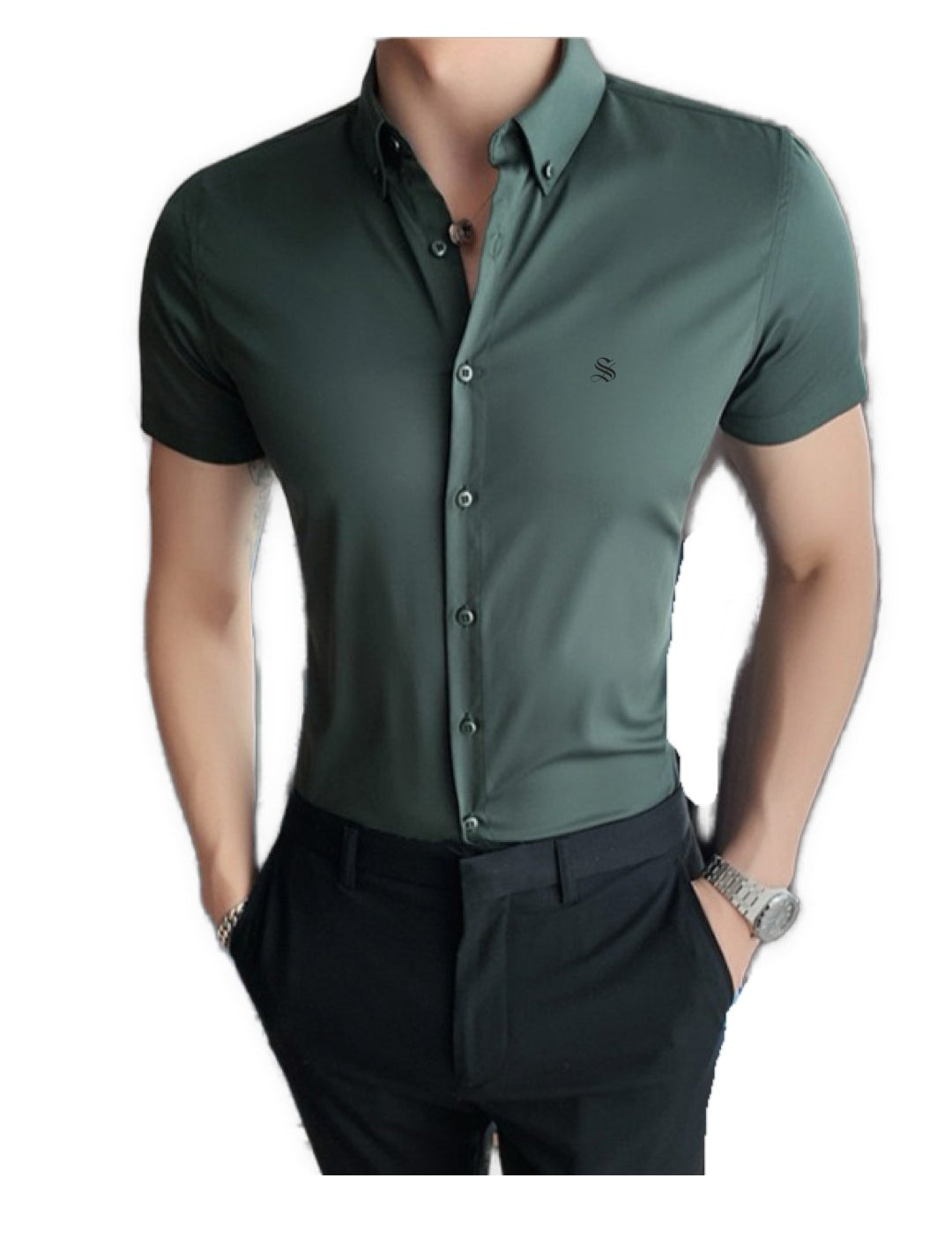 Clean Cut 3 - Short Sleeves Shirt for Men - Sarman Fashion - Wholesale Clothing Fashion Brand for Men from Canada