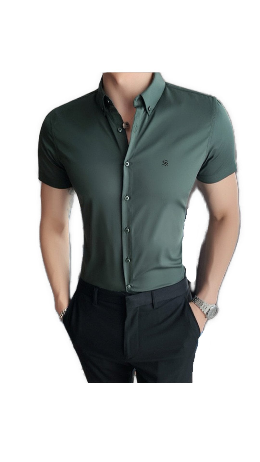 Clean Cut 3 - Short Sleeves Shirt for Men - Sarman Fashion - Wholesale Clothing Fashion Brand for Men from Canada