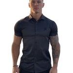 Clean Cut - Black Shirt for Men - Sarman Fashion - Wholesale Clothing Fashion Brand for Men from Canada