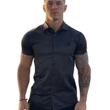 Clean Cut - Black Shirt for Men - Sarman Fashion - Wholesale Clothing Fashion Brand for Men from Canada