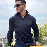Clean Look - Black Long Sleeves Top for Men (PRE-ORDER DISPATCH DATE 25 DECEMBER 2021) - Sarman Fashion - Wholesale Clothing Fashion Brand for Men from Canada