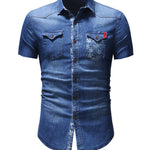 Cowboy 13 - Short Sleeves Shirt for Men - Sarman Fashion - Wholesale Clothing Fashion Brand for Men from Canada