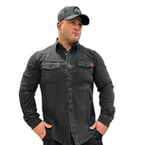 Cowboy #2 - Black Long Sleeves Jeans Shirt for Men - Sarman Fashion - Wholesale Clothing Fashion Brand for Men from Canada